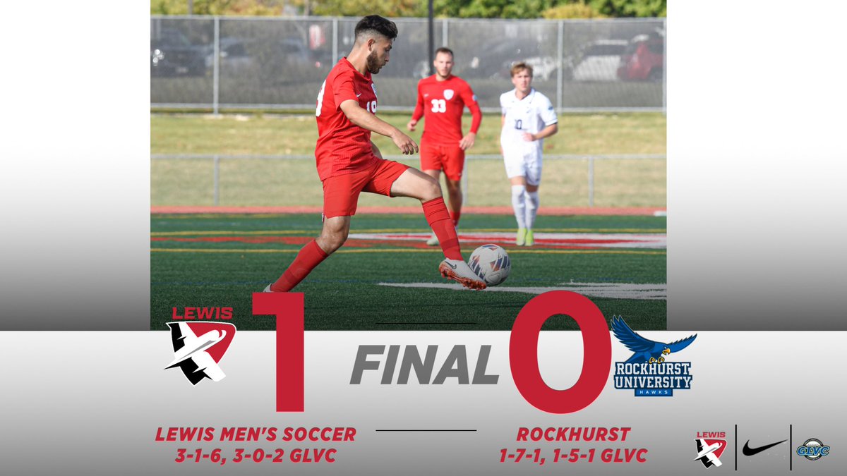 FINAL

<a href="/LewisMSoccer/">Lewis Men's Soccer</a> 1
Rockhurst 0

Be sure to join us Friday, October 11 as the Flyers host Pink Heals/First Responder Night at Lewis Stadium starting at 7:30 p.m. CT
