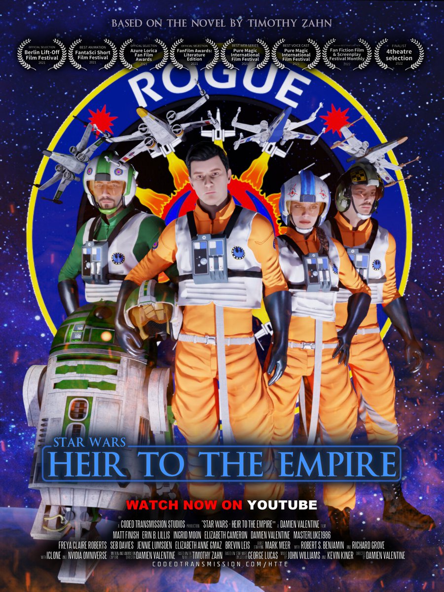 Did you catch Rogue Squadron in the latest installment of Heir to the Empire? Not only do we see Wedge Antilles but also Corran Horn, Inyri Forge and Gavin Darklighter!

Animated #StarWars fanfilm on youtube.com/watch?v=suL6CB…

#roguesquadron #wedgeantilles #fanart #HeirtotheEmpire