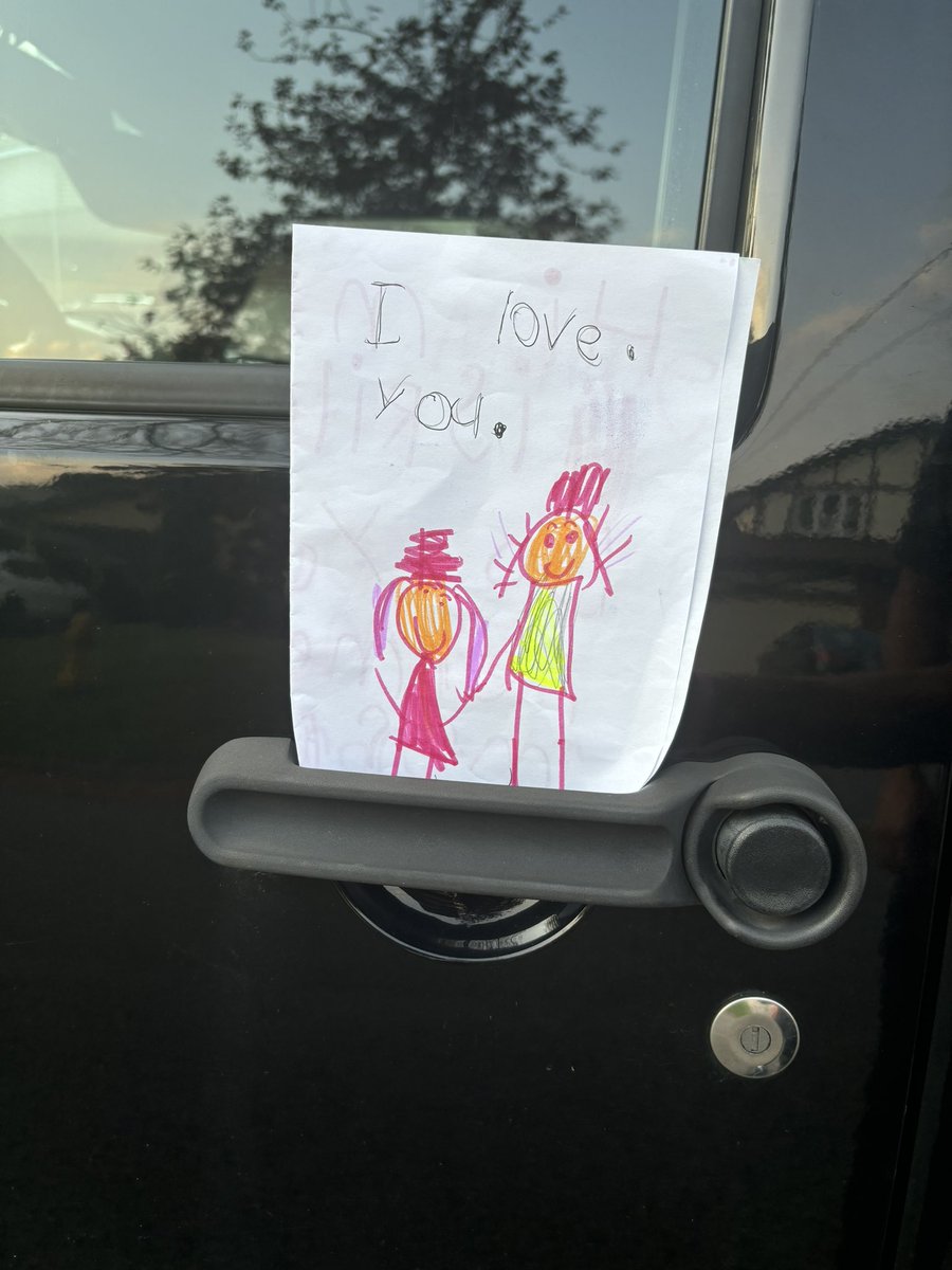 A student I taught saw my Jeep in her neighbourhood and left me a surprise