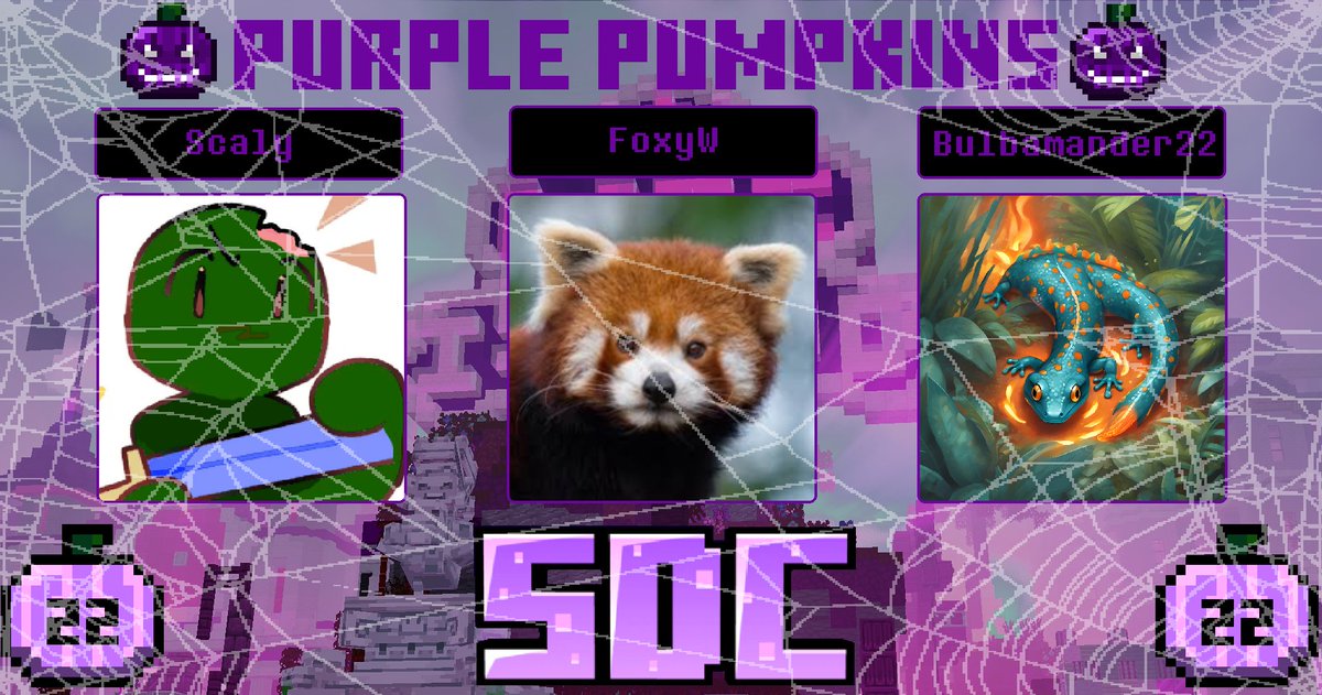 SogldrofChampV2's tweet photo. YOUR PURPLE PUMPKINS ARE
Scaly FoxyW and Bulbamander https://t.co/z1jNwh86o8