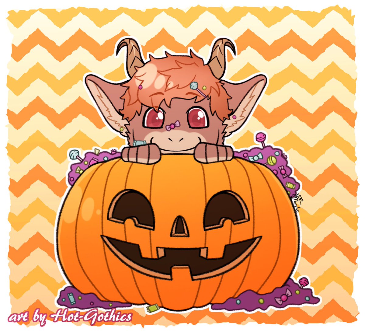 MorphiDragunny's tweet photo. Jack-o-Lantern Sweets YCHs for @IgnacioPanda90 and Kaethos~ https://t.co/Mjak2Flxvf