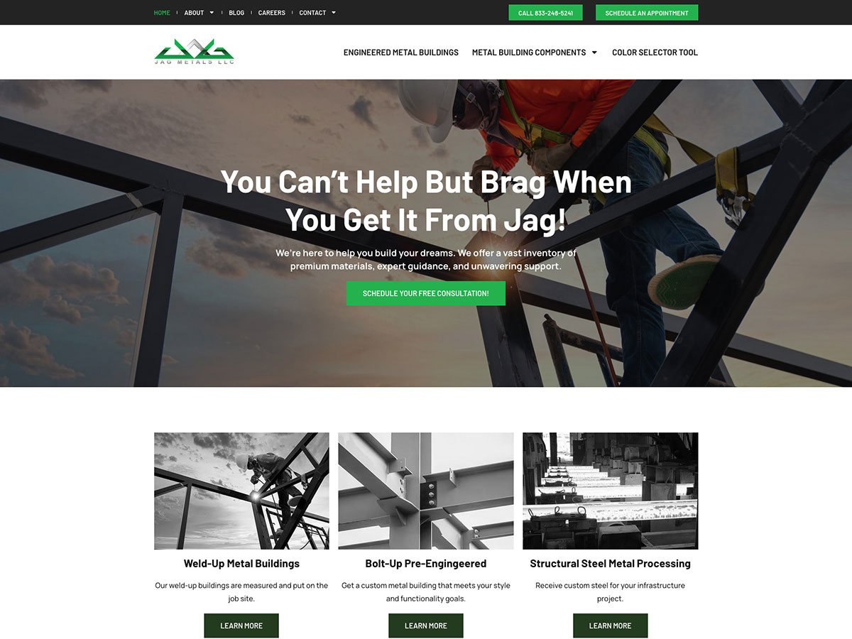 🎉 Exciting News! 🎉
We're thrilled to announce the launch of JAG Metals' brand-new website! 🌐✨ Check it out at jagmetalsllc.com and discover top-tier steel components engineered to perfection in Weatherford, TX.