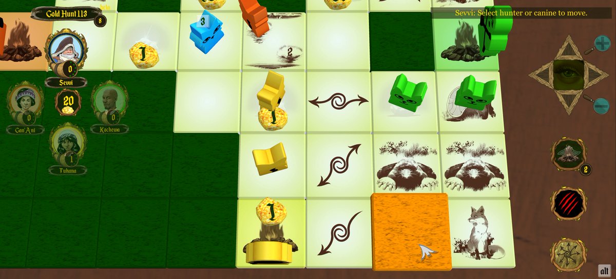 DemaalStudios's tweet image. Highlighted tile has a gold nugget on it, but it&apos;s inaccessible. Developed logic this weekend to detect and subtract such nuggets from the total to ensure a game can still complete and not get stuck.
#IndieGameDev #IndieGame #BoardGame #TabletopGaming #MotivationMonday