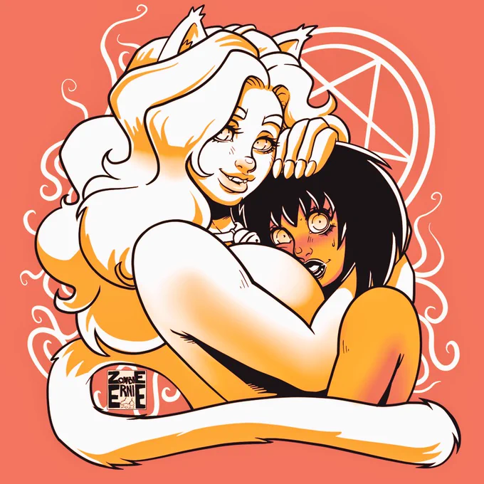 October spooky repostanpostan day 06!Meowling and Avarace being best witches from 2021~ 