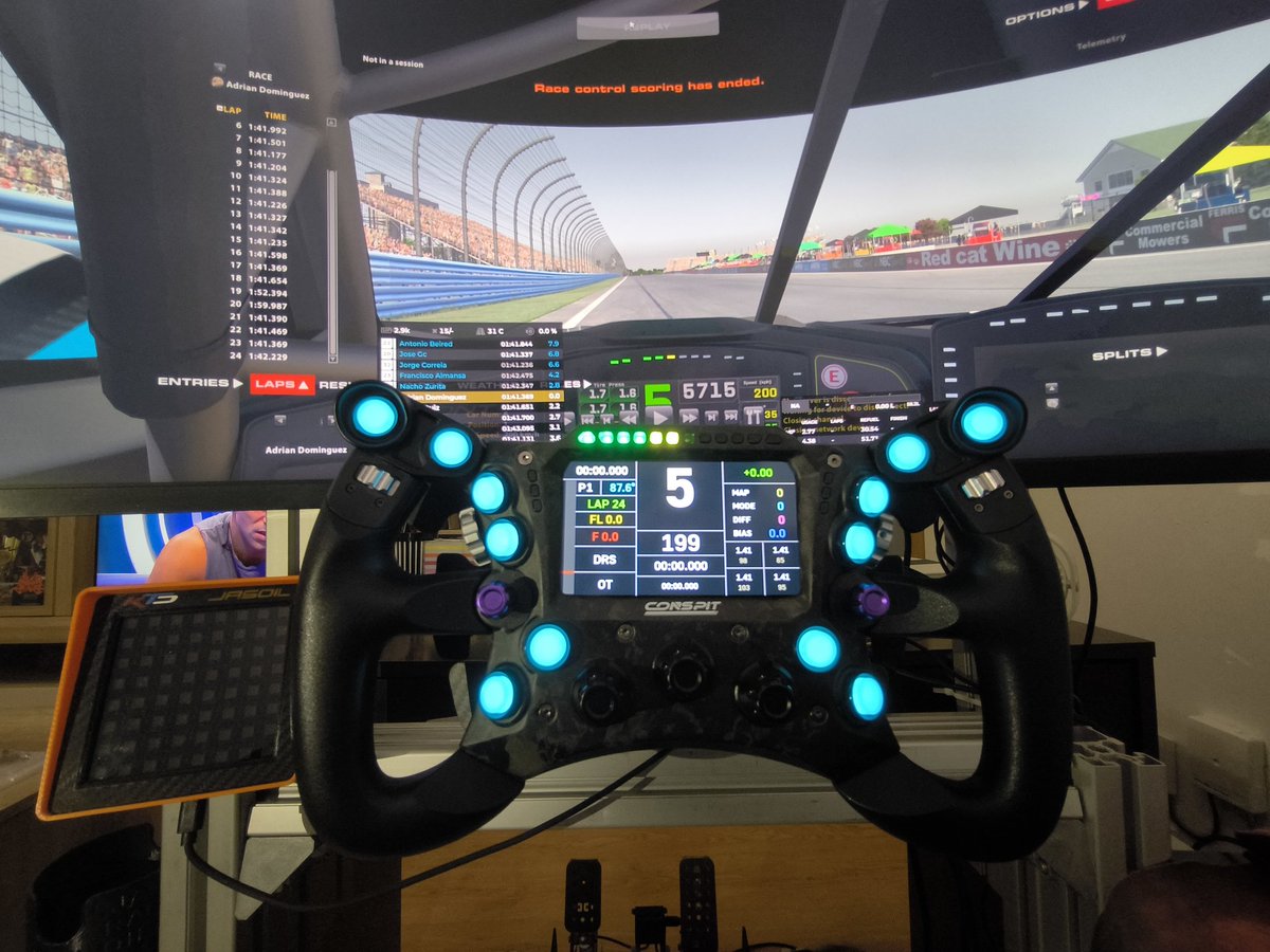 jasoilrace's tweet photo. Primera prueba del @OfficialCONSPIT
#Ares10nm y #290GP
Los siento Fanatec - la DD 8nm se va a la caja
Tacto volante 👌 increíble, 29cm es mejor que los 27 del fanatec
El feedback desde el segundo 1, sin configurar a mi gusto, las sensaciones son MUY SUPERIORES! precisión, sin traqueteos.
😍 Amor a primera vista!
@simufy