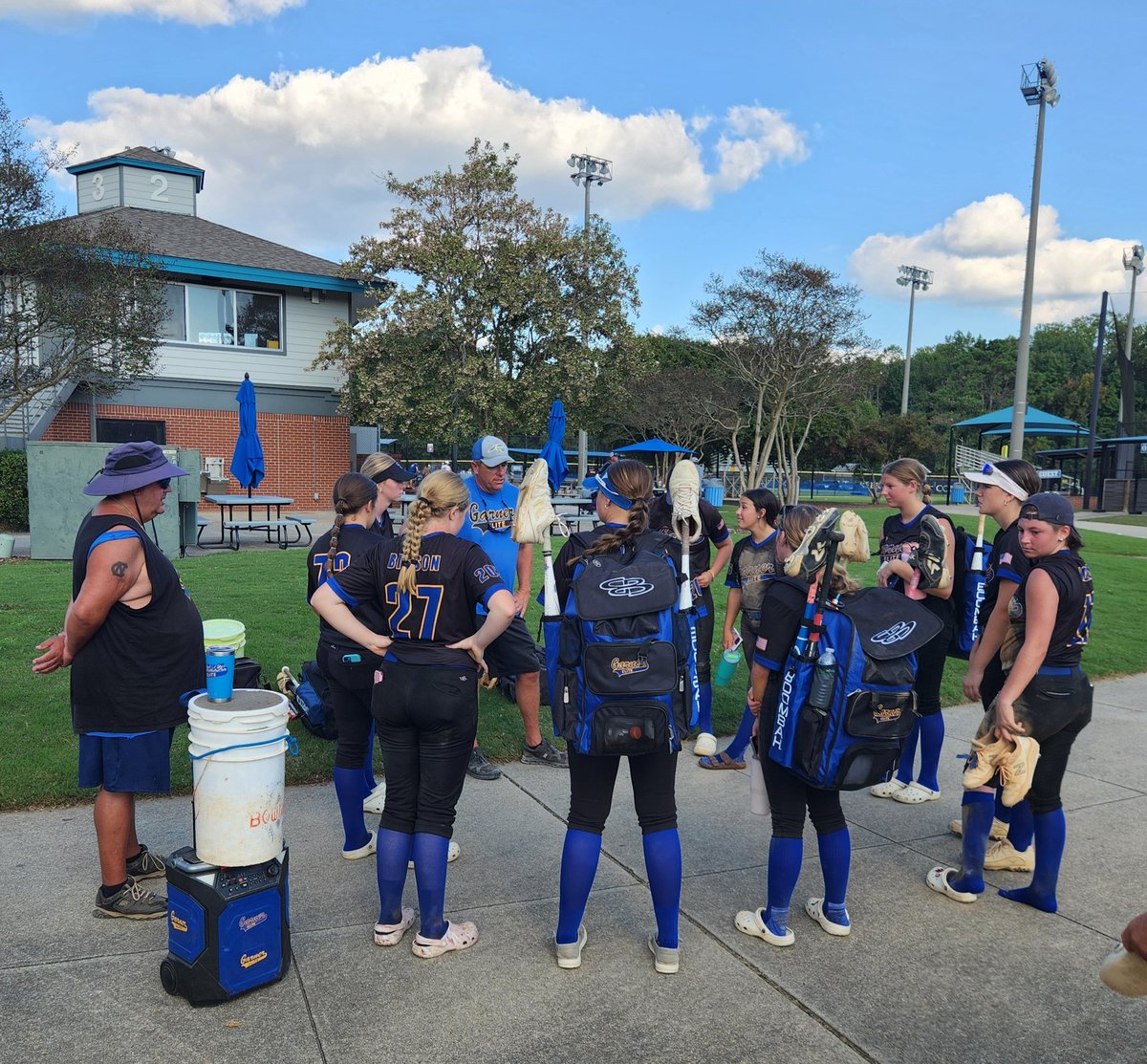 SydneyBisson25's tweet photo. Day 2 complete! 2-4 with a BB as well! Another solid day at 1B too! We learned a lot and will #keepgrinding &amp; #keepgrowing!
Love @garnerelite06, Coach @KevinRadford10 &amp; Coach @jodybstephens! 💙💛
Love @softballferrum, @Coachjosh8 &amp; @Courtlynn_26! ❤️ @S4di3_57 too! 

#blessed https://t.co/EFv0CAhy00
