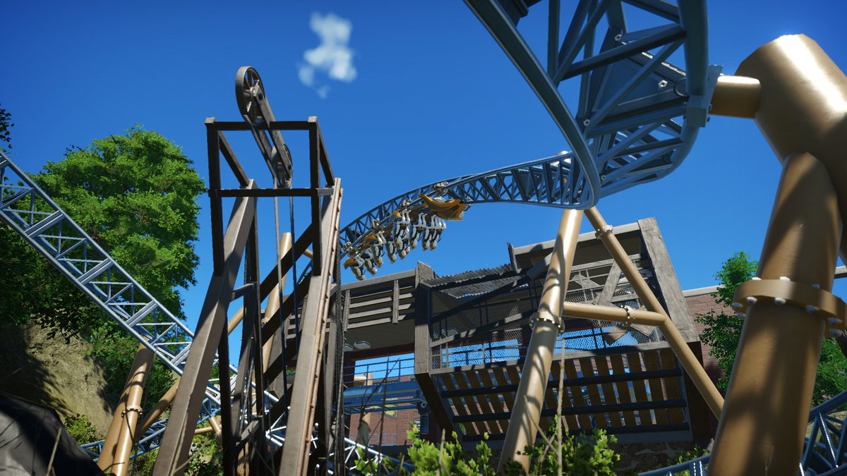 CorvusCoasters's tweet image. The latest episode of Deadwood Dale was very... Stryk-ing! Check out this Mack Stryker in the latest episode of my western park series, out now :) 

#planetcoaster #mackrides