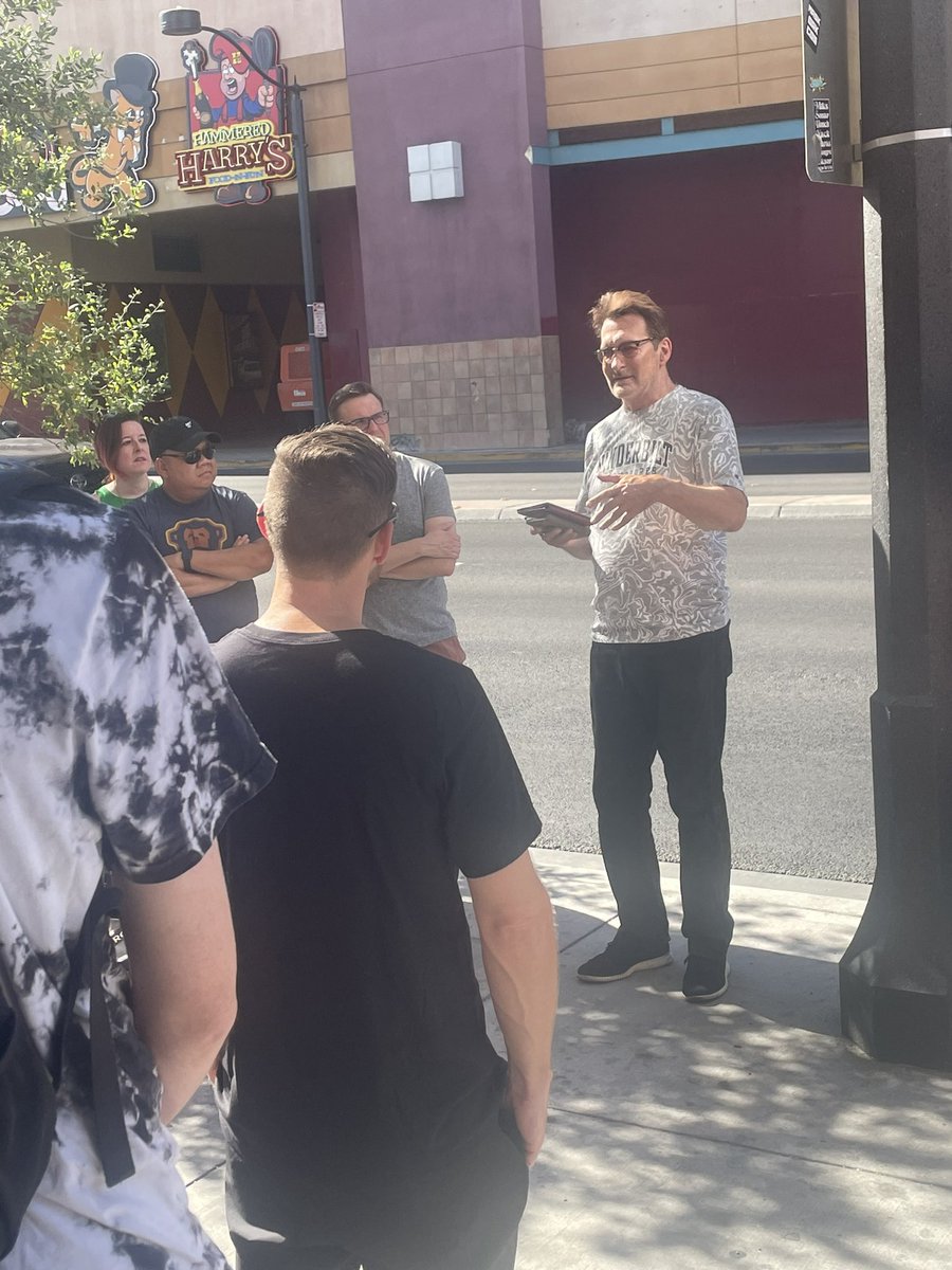 365HorrorFilms's tweet photo. Really enjoying @therealjoebob talking about history as we walk around downtown Las Vegas

#MutantFam https://t.co/QImT3HR1ZM