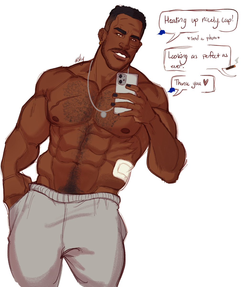 Shyravenn's tweet image. Making sure your captain knows you’re okay post mission 💪 ( with a little added bonus)
#gazprice #codFanart