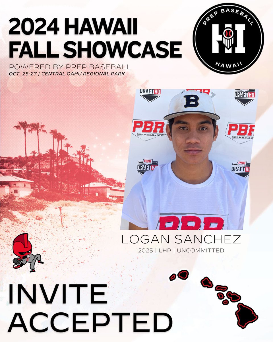 𝐈𝐍𝐕𝐈𝐓𝐄 𝐀𝐂𝐂𝐄𝐏𝐓𝐄𝐃✅

'25 LHP Logan Sanchez (Kamehameha Kapālama) has accepted his invite to the 2024 <a href="/HIFallShowcase/">Hawaii Fall Showcase</a>.

Sanchez is one of the top uncommitted arms in Hawaii's senior class.

Roster + Info➡️ loom.ly/yKY2ghs

<a href="/LoganSanchez9_/">Logan Sanchez</a> | <a href="/HawaiianScout/">Dan Cox</a>