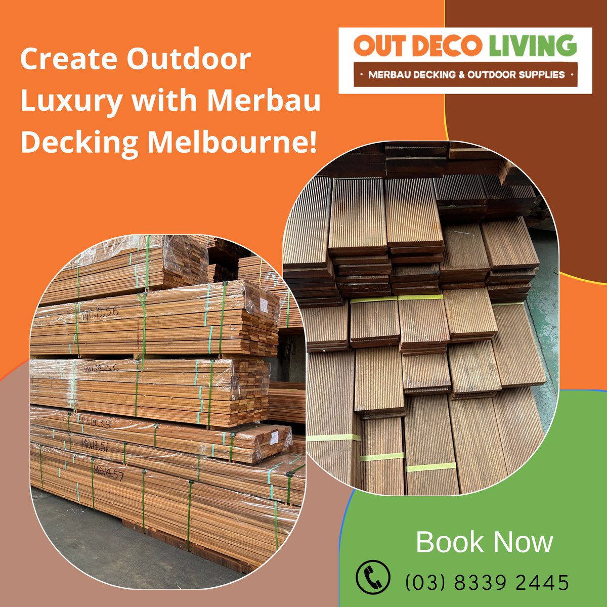 Outdecoliving1's tweet photo. 🌿 Transform Your Outdoors with Merbau Decking! 🌿
Explore our collection today and enhance your outdoor living experience! Visit us at Out Deco Living.
https://t.co/DbS04mkW7B
#merbaudeckingmelbourne #merbaudecking #merbaudeckingtimber #outdecoliving #merbautimber https://t.co/2Sfj9BvgVM