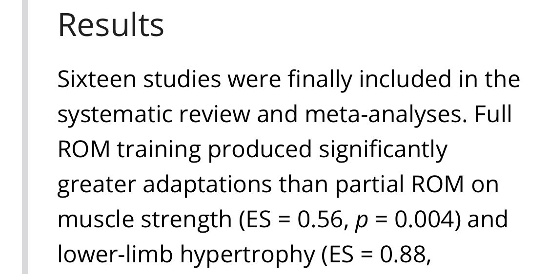 Squatting to depth has nothing to powerlifting standards… Deep knee flexion is necessary for ⬇️

-Greater acceleration at specific joint angles 
-Reduced risk of injury
-Increased muscular hypertrophy and mobility
-Thicker and denser soft tissue

Full ROM strength training is🔑