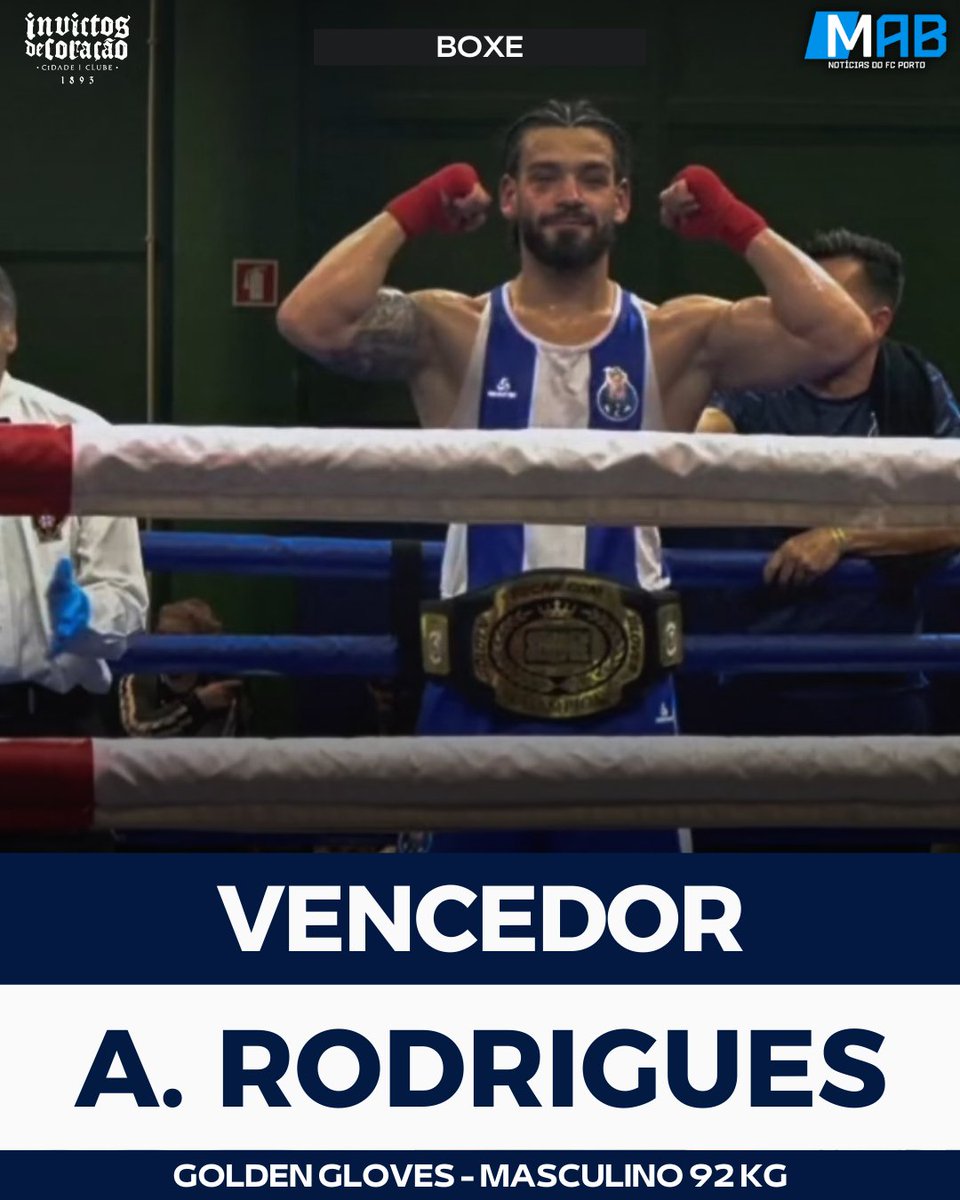 MAB1893's tweet photo. António Rodrigues ⭐️ Vencedor Golden Gloves

#FCPorto #FCPortoBoxe #Boxe #DragõesJuntos #NaçãoPorto #ComoNósUmDeNós #IndomáveisPorNatureza #ImortaisPorDireito #InvictosDeCoração #FCPortoSports https://t.co/HXWRF5YRpw