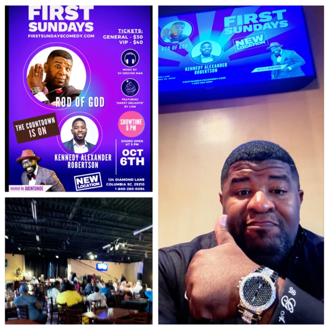 RodofGodComedy's tweet image. Here in Columbia, SC getting ready to perform at First Sundays!!!
My good friend/Host Comedian Akintunde always puts on a Great show…this crowd is already ready!!!
#FirstSundays #Akintunde #Greenville #RodOfGodComedy