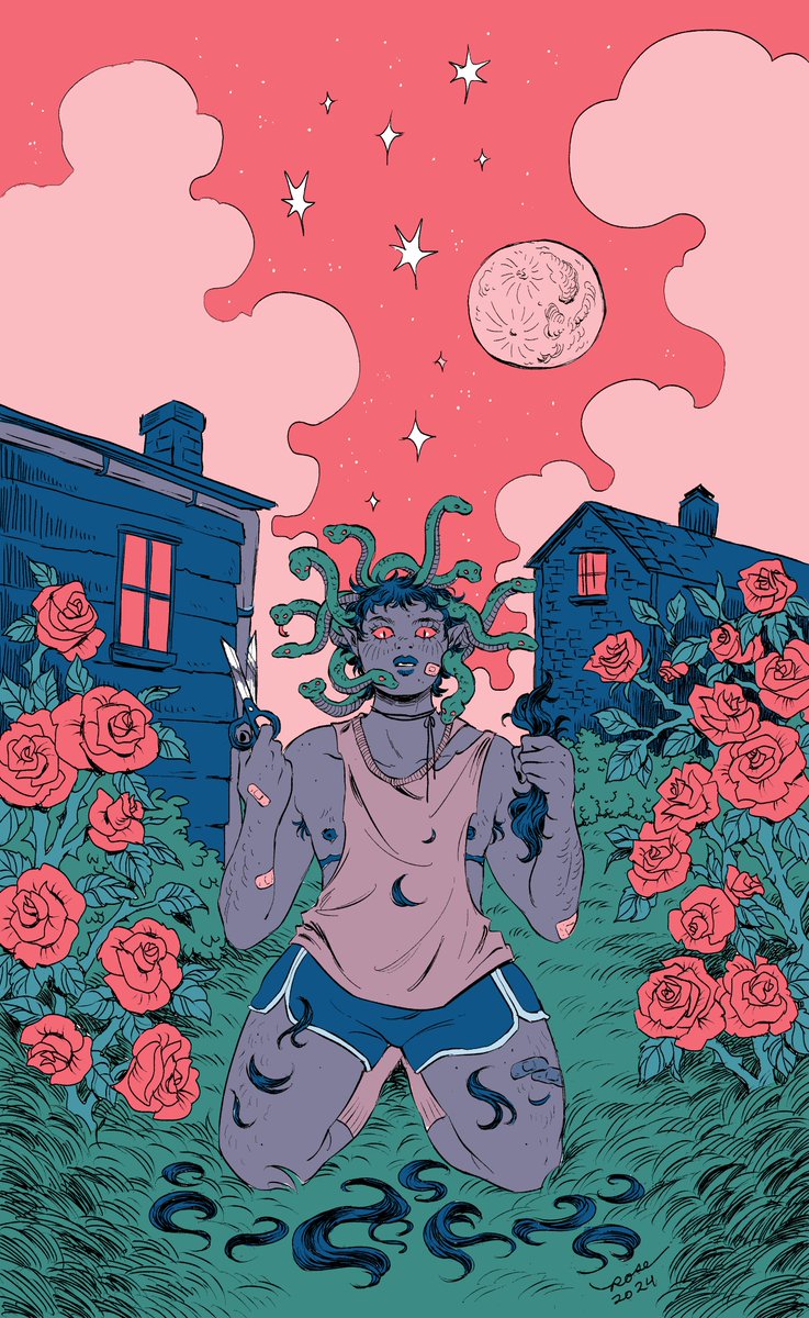 rosebdraws's tweet photo. a new medusa 🐍 https://t.co/ffbZMMSM7Z
