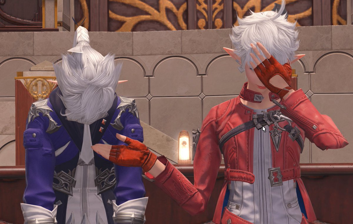 SardineBandit's tweet photo. An Unstoppable Force VS An Unmovable Object #WOL #endwalker #gposer #alisaie #alphinaud #fourchenalt #leveilleur https://t.co/nqh08NyUZE