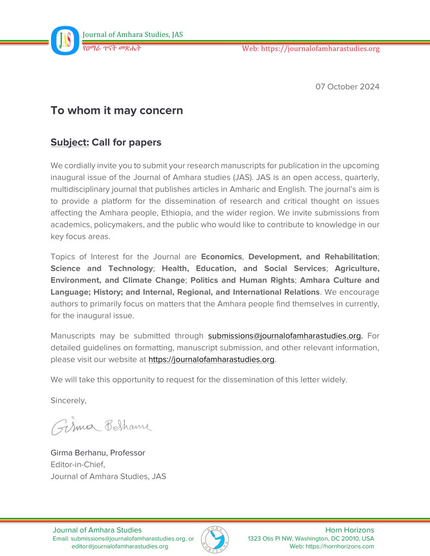 Journal of Amhara Studies (@joamharastudies) on Twitter photo 