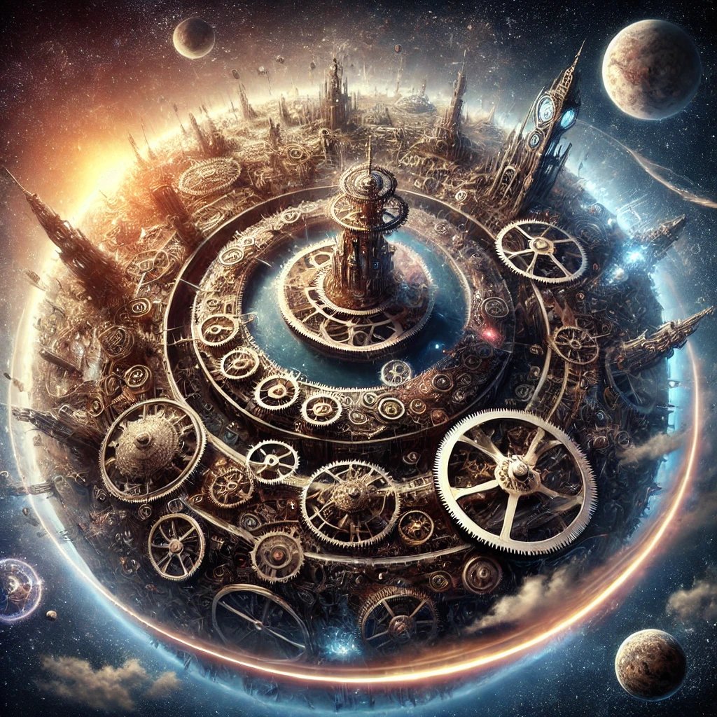PNSplanets's tweet image. Cosmic Clock Planet: A world where time is measured by giant mechanisms, moving in infinite cycles. Each moment is shaped by the ticking of universal clocks. #CosmicTime #NFTPlanet #TimeCycleNFT