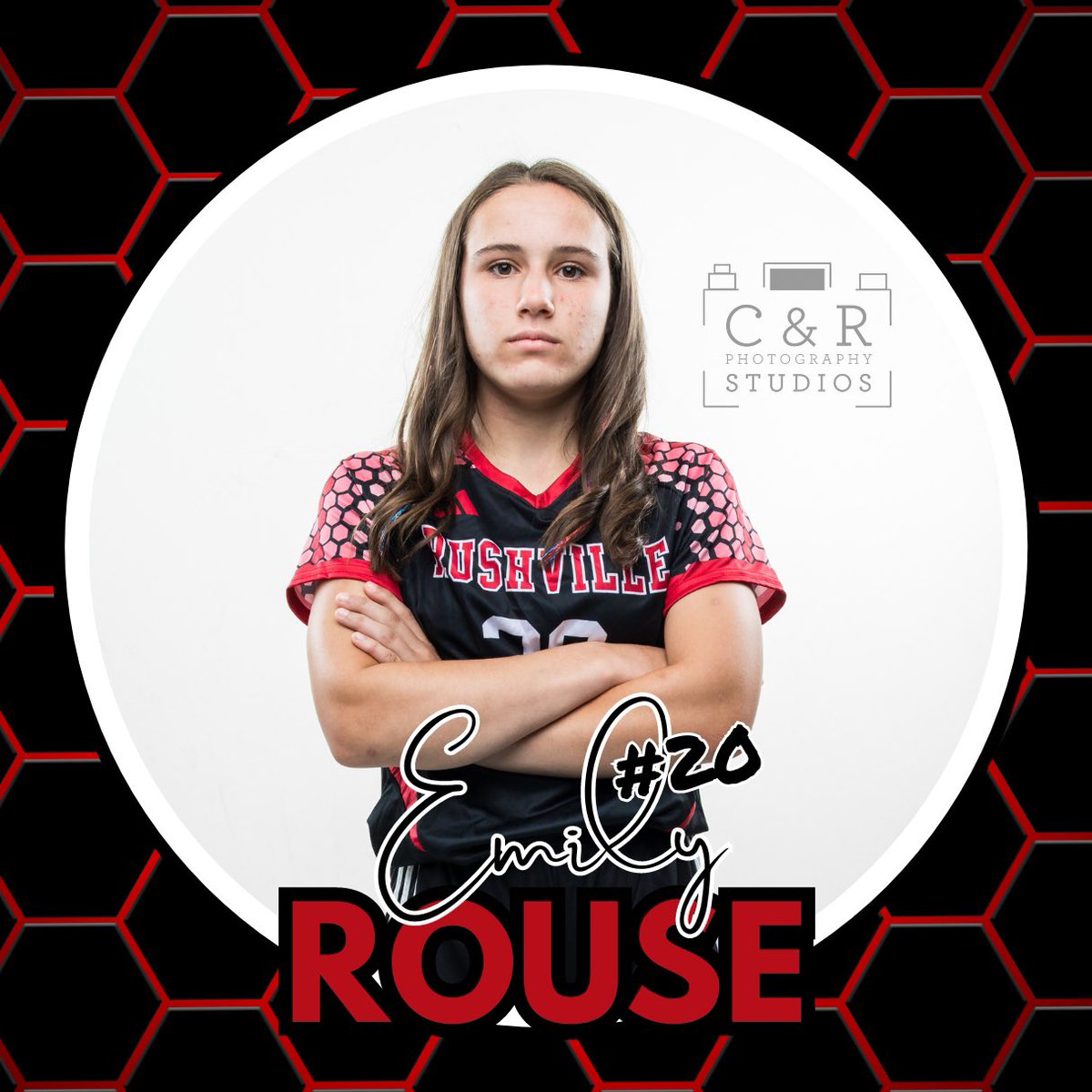 RCHSCoachK's tweet photo. PLAYER SPOTLIGHT Emily Rouse 🦁❤️⚽️

A fun fact about Emily is that she has played soccer since preschool, and her favorite thing about soccer is taking shots on the goal. https://t.co/QouFUS8gNU
