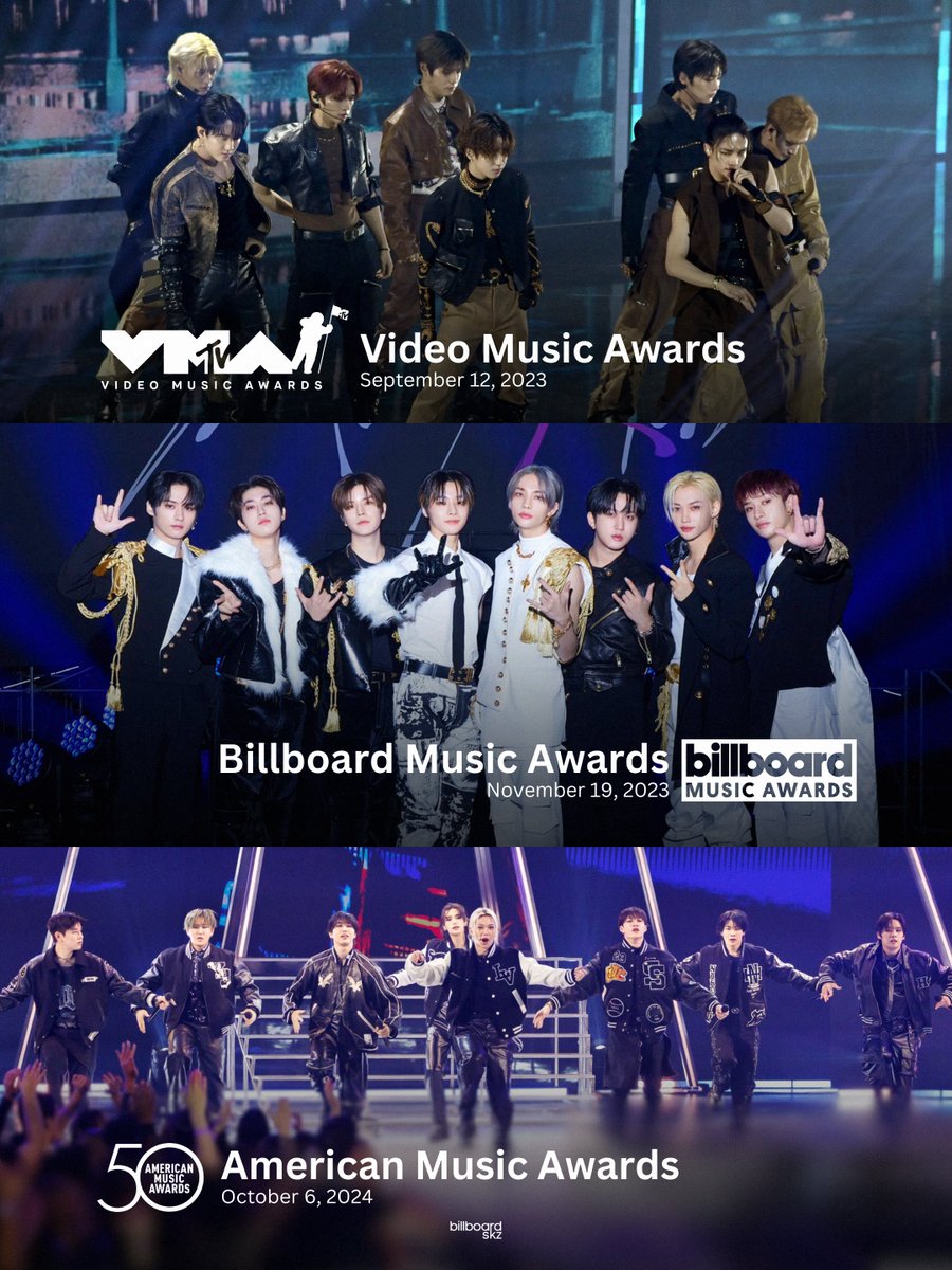 billboardskz's tweet image. #StrayKids has now performed in three of the top four major music award shows in the United States. 🔥

✅ American Music Awards #AMAs50
✅ Billboard Music Awards #BBMAs
✅ MTV Video Music Awards #VMAs

STRAY KIDS BOYBAND LEGACY
#StrayKids_Dominate_AMAs
#AMAs @Stray_Kids