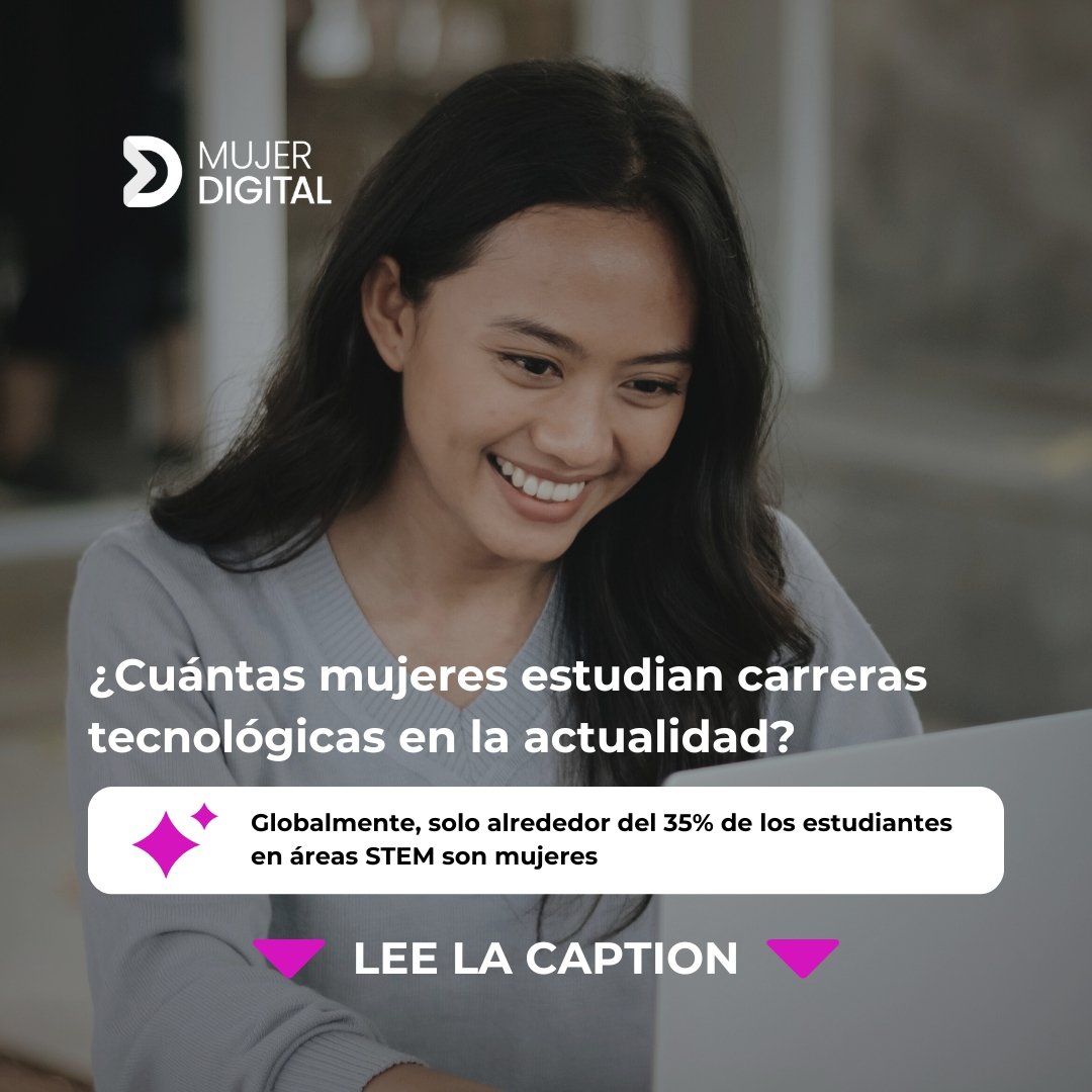 ¿Sabías que solo el 35% de los profesionales en tecnología son mujeres? 👩‍💻

Y lo más preocupante es que menos del 20% de las mujeres que inician carreras tecnológicas logran terminarlas. ¡Es hora de cambiar eso! Con #MujerDigital...

<a href="/NathalieCely/">Nathalie Cely Suárez</a> <a href="/CentroCInnova/">CentroCompetitividad</a> <a href="/FEducate/">Fundación Edúcate</a>