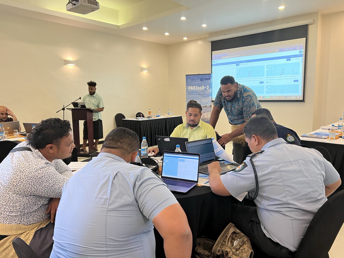 spc_cps's tweet photo. #ResilientPacific | The #PARTneR-2 & Integrate Pasifika teams are in 🇹🇴 for their final mission. Guided by NEMO, they are building capacity w/@niwa_nz on #RiskScape & Pacific Resilience Nexus. The ministries are strengthening knowledge to address natural hazard risks.
🤝@MFATNZ https://t.co/8R7oWu28NU