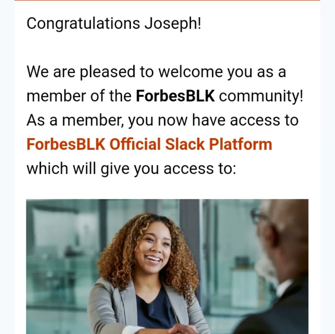 Hello friends, I am glad to announce that I have been accepted into the Forbes Black Community <a href="/forbesblk/">ForbesBLK</a>

The ForbesBLK is a community curated to amplify the voices of black professionals, entrepreneurs, and leaders.

#forbesblkcommunity #ForbesBLK #ForbesBLKMember