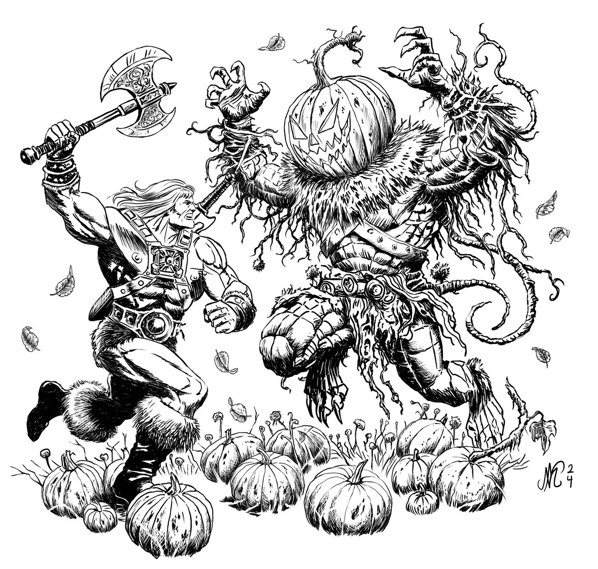 NicoMartelle's tweet photo. #HeMan versus #PunkLore AKA #Samonios, the End of Summer.
#MOTUdrawingChallenge #MOTU #MastersOfTheUniverse
#Samhain #Halloween 🎃 https://t.co/1ZsGXRHLve