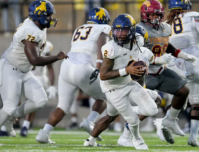 HBCU D2/NAIA Football Top 10 Week 6

1 Johnson C. Smith 6-0
2 Virginia Union 3-2
3 Miles College 3-2
4 West Virginia State 4-1
5 Clark-Atlanta 4-1-1
6 Winston Salem State 4-2
7 Fayetteville State 3-2
8 Shaw 4-2
9 Albany State 3-2
10 Livingstone 4-2