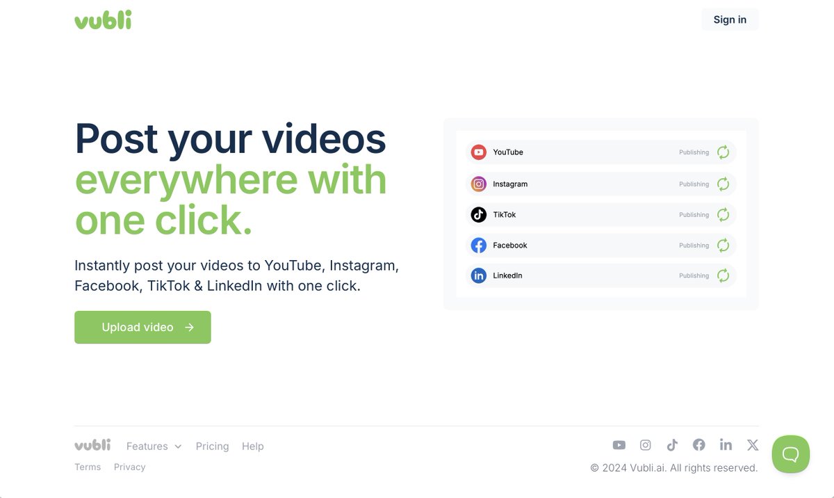A while back I got super frustrated with posting my videos to multiple platforms at the same time. And I didn't want to use silly overpriced and over-featured content schedulers. Just something simple where I could upload my video once, and then publish everywhere. Could't find