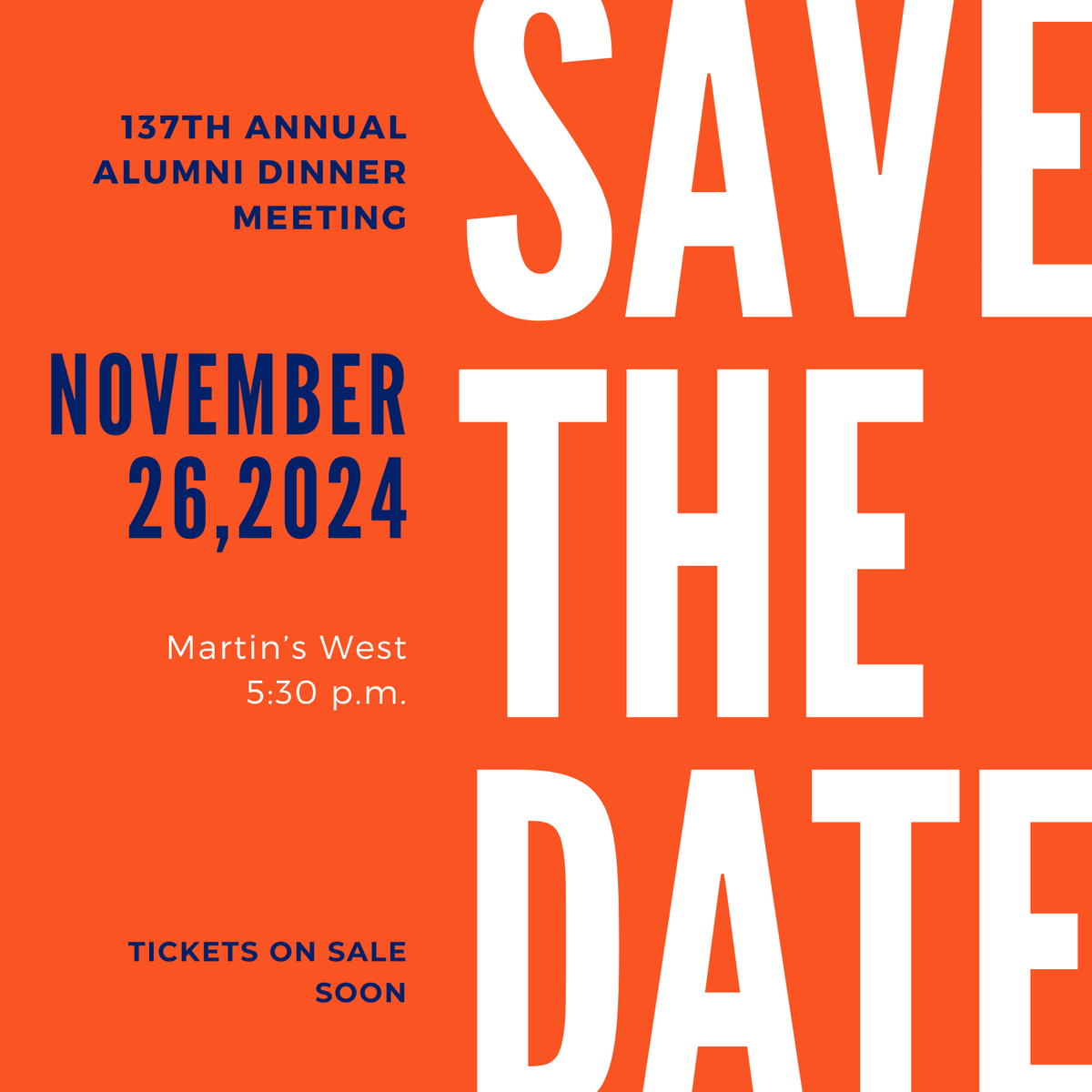 BpiAlumni's tweet image. Save the date!

The 137th Annual Poly Foundation &amp;amp; Alumni Association Dinner Meeting will be held on Tuesday, November 26, 2024, at 5:30 p.m. at Martin&apos;s West.

Registration and sponsorship information is coming soon.

#bpialumni #polyalumni #BaltimorePolytechnicInstitute