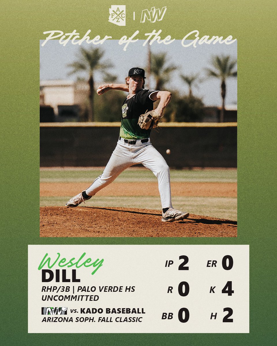 BaseballNW's tweet photo. Take a look at our final two Players of the Game for the @azfallclassic! ⚾️🌵

#RepTheNW

@WesleyDill7 | @PeteBrowand2027 https://t.co/0CjTb2N0ct