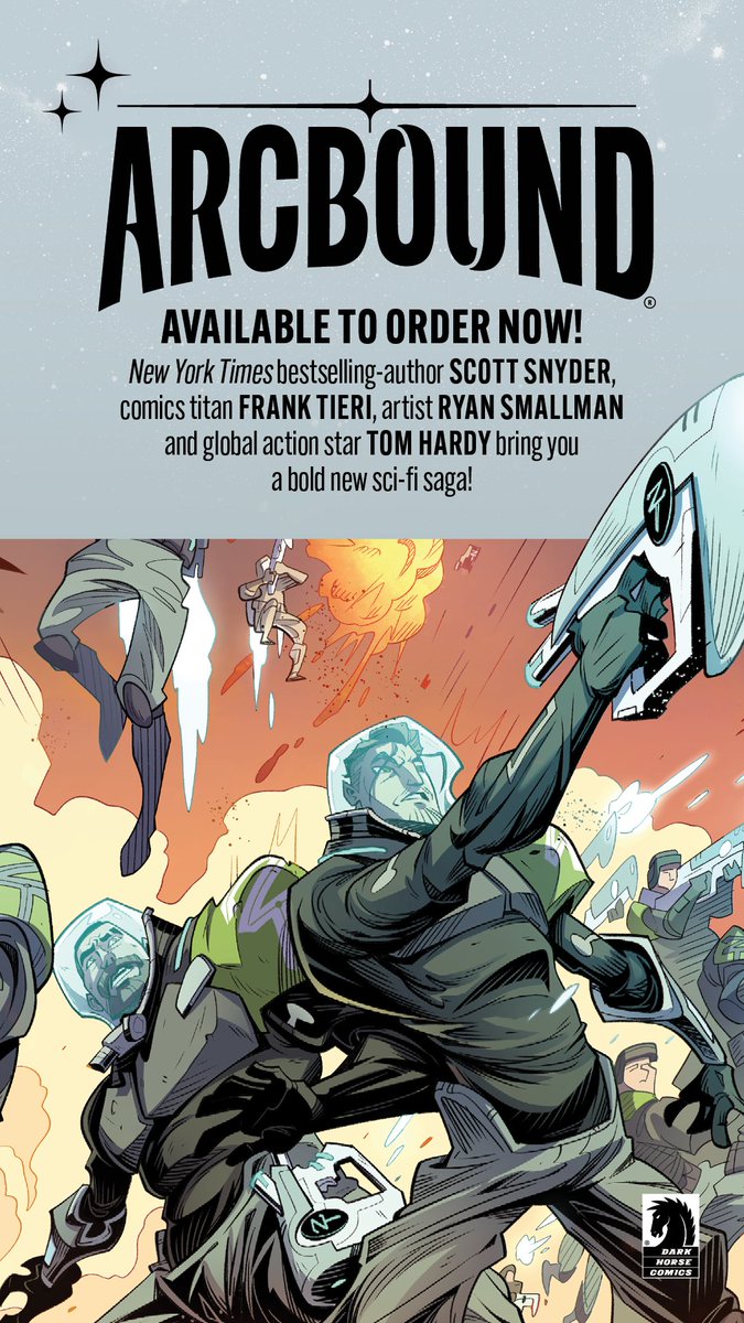 Ssnyder1835's tweet photo. Tomorrow is your last chance to pre-order ARCBOUND #1 from @DarkHorseComics!

Join me, Tom Hardy, @FrankTieri &amp; @ryansmallman as we launch a hardboiled sci-fi action series you'll have to read to believe! https://t.co/nbQelUVxnv