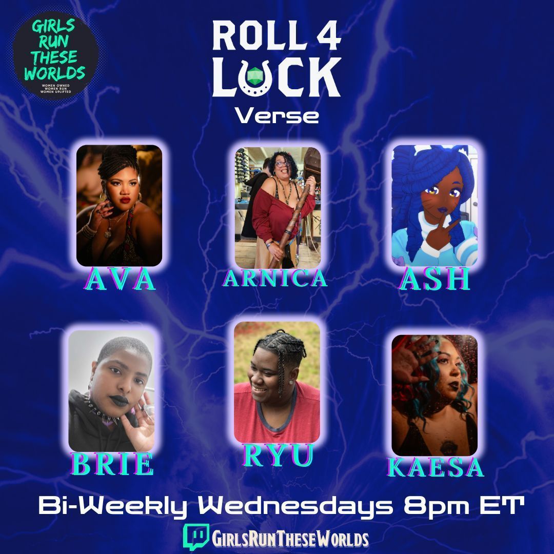 GirlsRunWorlds's tweet image. In space, being home sick has many meanings for the Sapphics of Luck! But the Verse grows more vast as they try to get back to what they know! WATCH US ON TWITCH ON OCTOBER 9TH 8PM EST! 
 CAST
@RyuPlaysGames
@FitToCos
@MadamAvaCouture
@Cheebsy
@Aetherwears 
@ArnicaxRoss