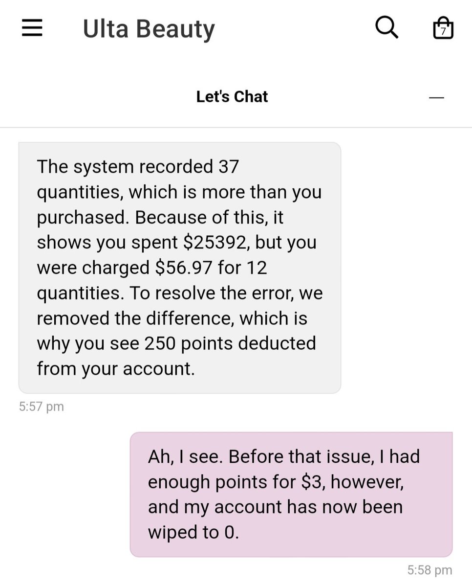 bookbeauty_blog's tweet photo. If there's one thing @ultabeauty is going to be, it's unhelpful. Also sensed a bit of an attitude and my account is still wiped to 0 when I should have some points😒 Shit customer service, but I'm not going to fight for $3🙃 https://t.co/9wLFCYX9iQ
