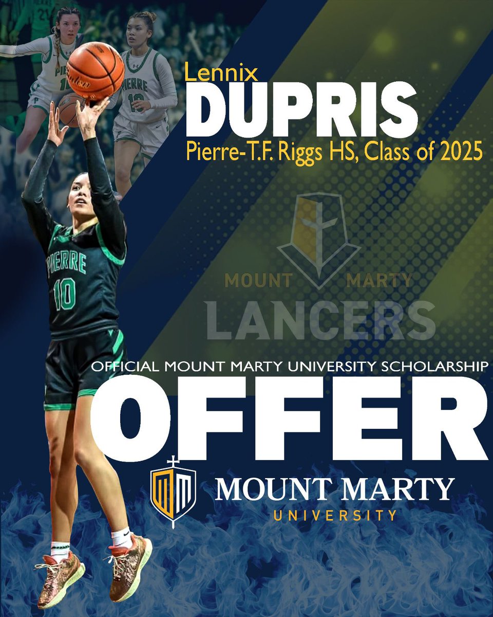 Lennix DuPris (@lennix140) on Twitter photo After a great convo with, coach, & long time mentor, <a href="/Coach_Bertram/">Allan Bertram</a> I am so grateful to announce I have received an offer from <a href="/MMULancersWBB/">Mount Marty Women’s Basketball</a>! Wópila! After a great convo with, coach, & long time mentor, <a href="/Coach_Bertram/">Allan Bertram</a> I am so grateful to announce I have received an offer from <a href="/MMULancersWBB/">Mount Marty Women’s Basketball</a>! Wópila!