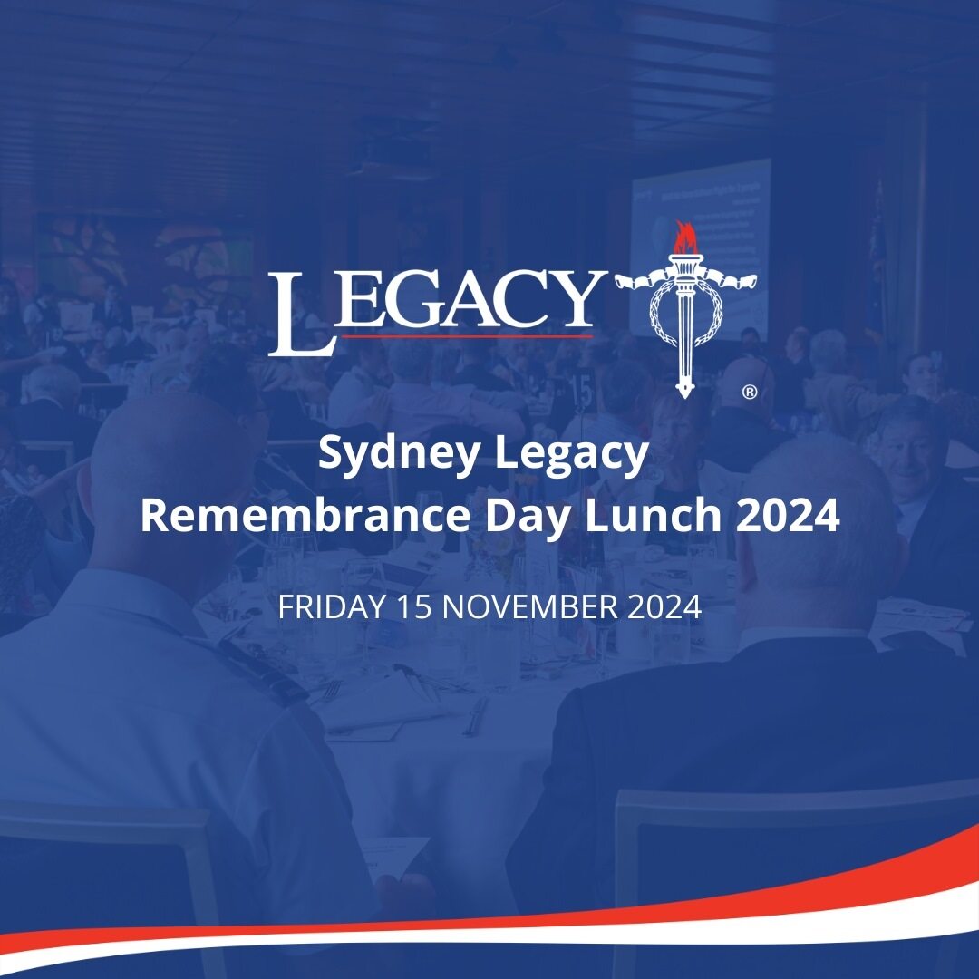 Legacy Australia (@legacyaust) on Twitter photo Join us for the 2024 Sydney Legacy Remembrance Day Lunch and honour our fallen heroes and their families. Held on Friday 15 November 2024 at NSW Parliament House.
✔️Network with Defence industry connections ✔️Live and silent auction. Secure your ticket now ow.ly/5axo50TzAjV Join us for the 2024 Sydney Legacy Remembrance Day Lunch and honour our fallen heroes and their families. Held on Friday 15 November 2024 at NSW Parliament House.
✔️Network with Defence industry connections ✔️Live and silent auction. Secure your ticket now ow.ly/5axo50TzAjV