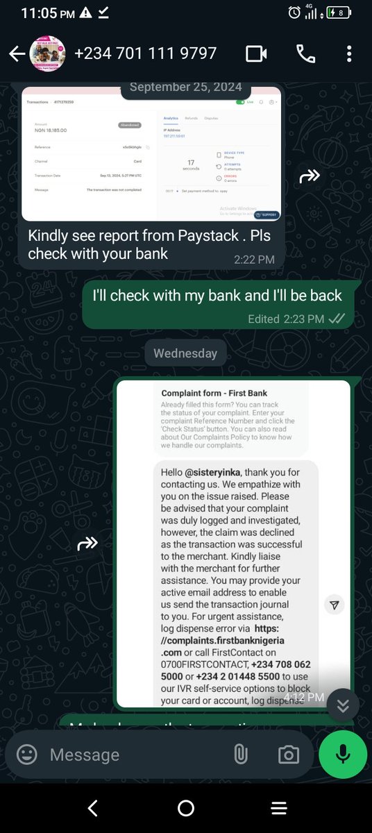 sisteryinka's tweet photo. @FirstBankngr debited the sum of N18,185
Till date, I haven't gotten value for my service
@vdt4glte @vdtcomms customer care service line  07011119797 asked that I provide proof of payment and she said they didn't receive my payment which I had to mail @FirstBankngr https://t.co/oOYReLUZrR
