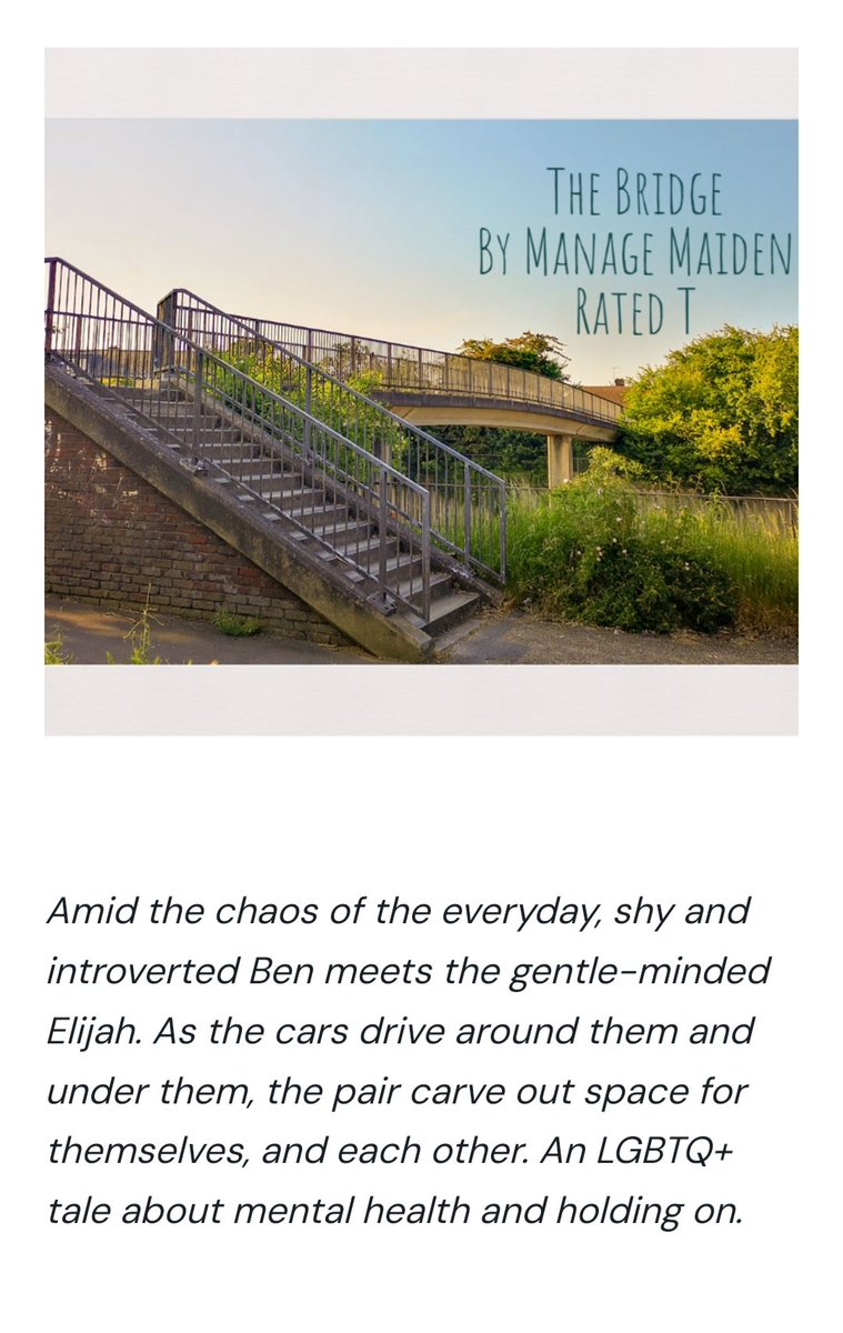 EllieCub's tweet image. Presenting: The Bridge, an original m/m romance which I published in July 2023 under my previous Kofi name.
Featuring: friends-to-lovers, chocolate and a cat. 🌉🧑‍🤝‍🧑🍫🐈

Please find below at:
ko-fi.com/epmade