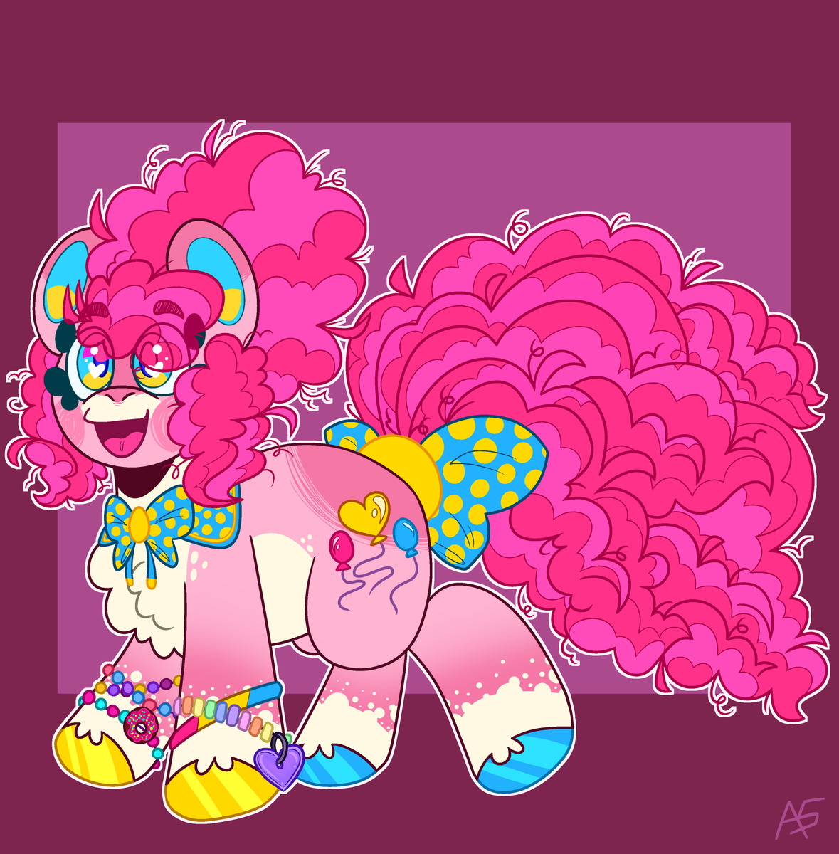 ang5thell's tweet photo. Finally got around to redesigning Pinkie Pie
POOFY HAIR GALPAL!!!!
#mylittlepony #mlpfanart #mlpredesigns https://t.co/3uDSDKbW1o
