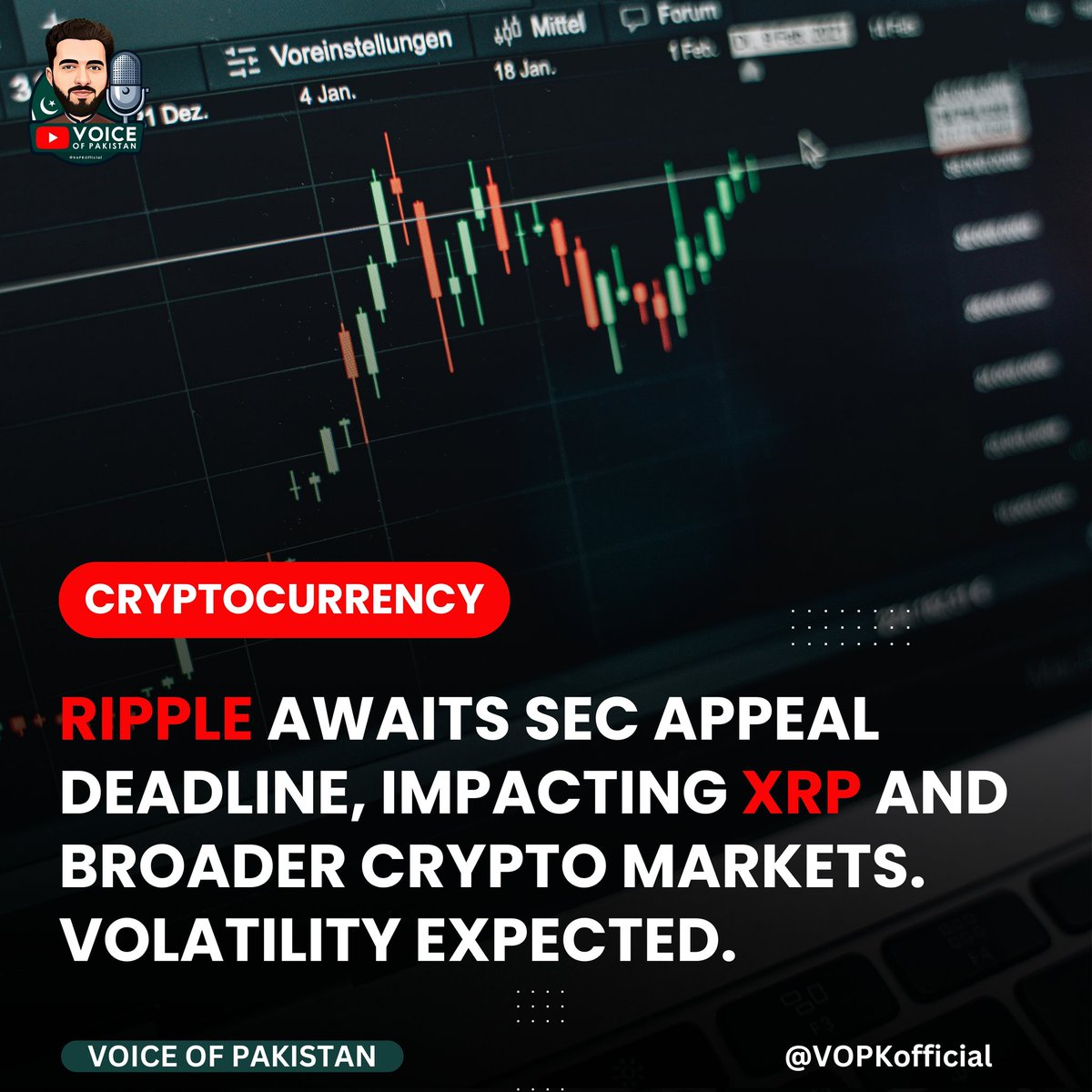 VOPKofficial1's tweet photo. Ripple awaits SEC appeal deadline, impacting XRP and broader crypto markets. Volatility expected.

#XRP #CryptoLegal #VOPKofficial #cryptocurrency #bitcoin #Ripple #Airdrop https://t.co/84Pxc6NQEs
