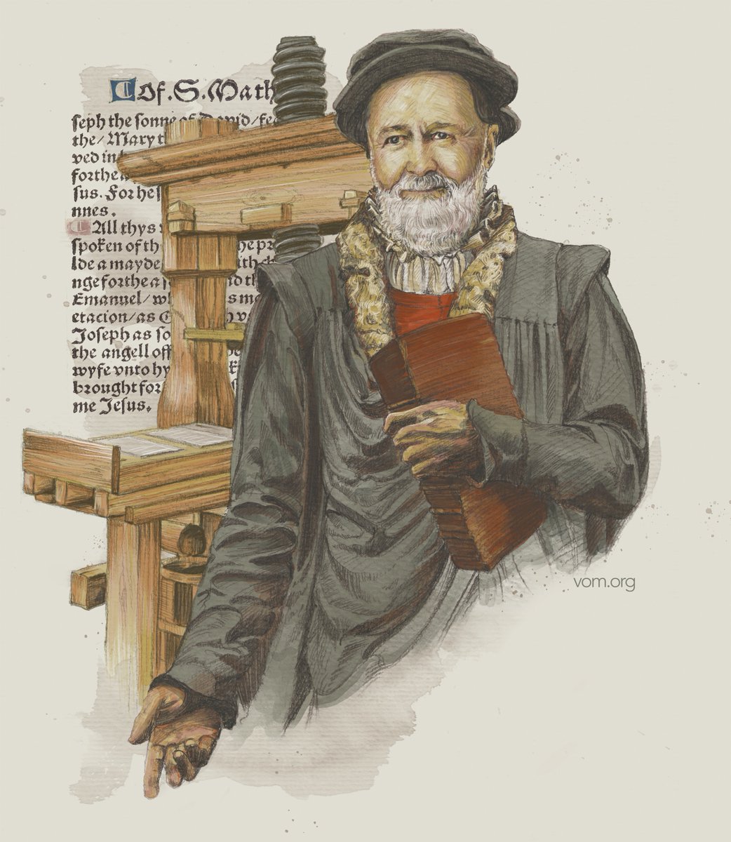 VOM_USA's tweet photo. Remembering Martyrs: On this day in 1536, William Tyndale was burned at the stake for translating the Bible into English. His last words were "Lord, open the king of England's eyes." https://t.co/jFsqAVTN2M