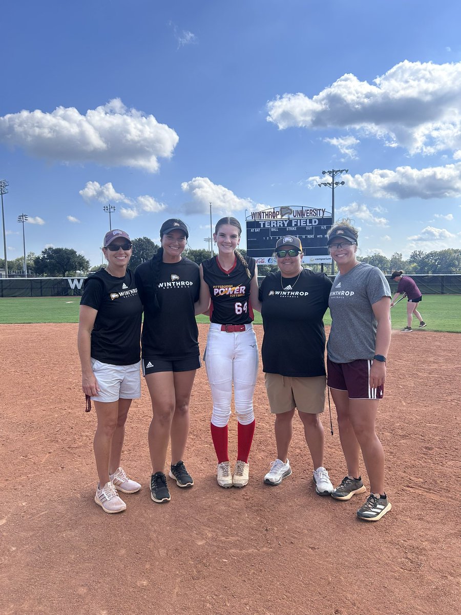 Rebecca Davis (@rebeccadavis64) on Twitter photo Great camp down in Rock Hill today. Thank you to <a href="/CoachFuller7/">Coach Fuller</a>, <a href="/ansley_gilstrap/">Ansley Gilstrap</a>, <a href="/CoachMoWyatt/">Morgan Wyatt</a>, and the rest of <a href="/Winthropsoftbal/">Winthrop Softball</a> who helped me get better today! Great camp down in Rock Hill today. Thank you to <a href="/CoachFuller7/">Coach Fuller</a>, <a href="/ansley_gilstrap/">Ansley Gilstrap</a>, <a href="/CoachMoWyatt/">Morgan Wyatt</a>, and the rest of <a href="/Winthropsoftbal/">Winthrop Softball</a> who helped me get better today!
