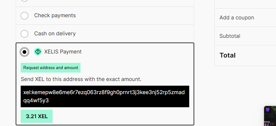 ❖ Great progress on XelisPay application and WooCommerce plugin. This will allow seamless implementation for e-commerce businesses to accept  Xelis.  Once completed the dev team will add XSWD integration to support one-click payments from Xelis wallet! ❖ $XEL <a href="/xelis_project/">XELIS</a>