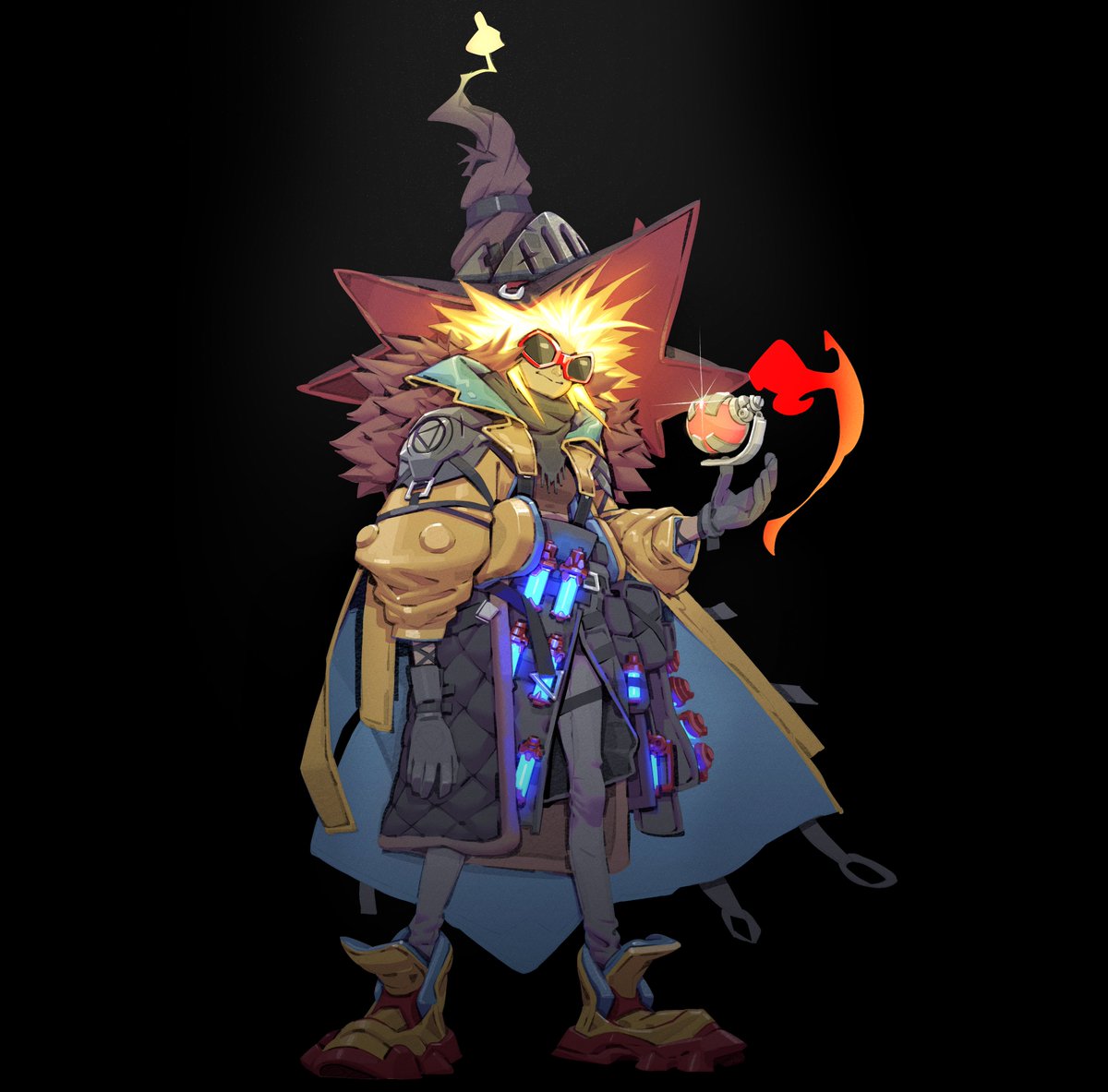 GVanaka's tweet image. Witchtober day 2 &quot;Bomber&quot;