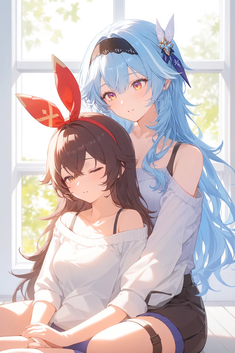 Hikatuki_Ren's tweet photo. おはようございます☀

『姉妹』

Eula × Amber／エウルア×アンバー
#GenshinImpact #原神 https://t.co/clYWGfp8Uw