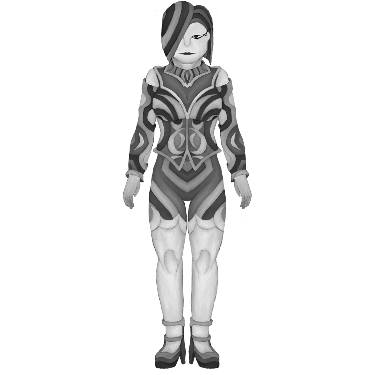 "Lunera the Traitor", Founder and Queen of the societies on Cephus' moon . #art #conceptart #characterdesign