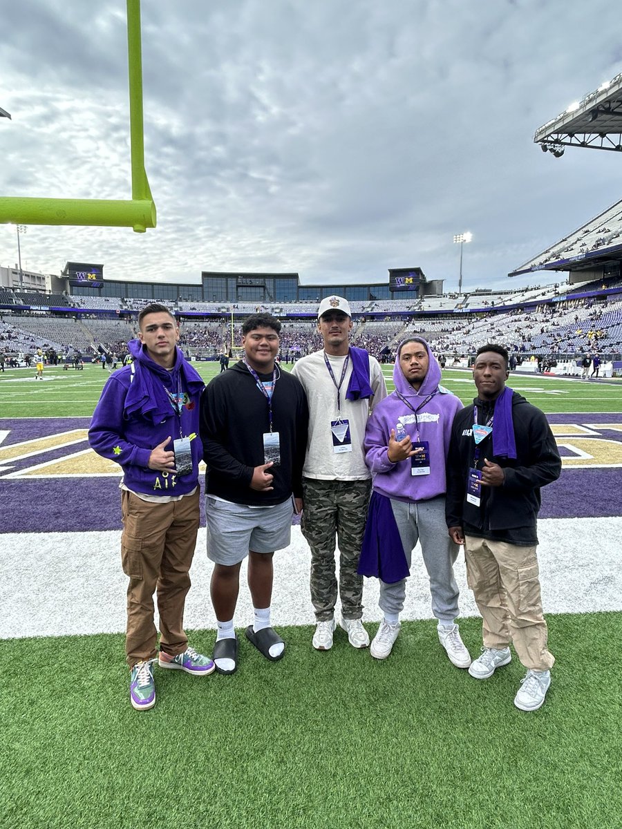 Steeler Wesley (@steelerwesley34) on Twitter photo Thank you <a href="/UW_Football/">Washington Football</a> for having me yesterday. Crazy atmosphere, sellout crowd, loud stadium, and big W ☔️
<a href="/CoachPaopao/">Jordan Paopao</a> <a href="/CoachJeddFisch/">Jedd Fisch</a> <a href="/CoachOmura/">Josh Omura</a> <a href="/CoachKaufusi/">Jason Kaufusi</a>
<a href="/pinkoutlaws/">The Outlaws</a> @NilxGroup <a href="/KaiWesley23/">Kai Wesley</a> <a href="/willrasmussen_/">Will Rasmussen</a> <a href="/noahseufale/">Noah Va’afuti Seufale</a> <a href="/ZekiVaea/">Isaac (Zeki) Vaea</a> <a href="/OremHSFootball/">Orem Tigers Football</a> Thank you <a href="/UW_Football/">Washington Football</a> for having me yesterday. Crazy atmosphere, sellout crowd, loud stadium, and big W ☔️
<a href="/CoachPaopao/">Jordan Paopao</a> <a href="/CoachJeddFisch/">Jedd Fisch</a> <a href="/CoachOmura/">Josh Omura</a> <a href="/CoachKaufusi/">Jason Kaufusi</a>
<a href="/pinkoutlaws/">The Outlaws</a> @NilxGroup <a href="/KaiWesley23/">Kai Wesley</a> <a href="/willrasmussen_/">Will Rasmussen</a> <a href="/noahseufale/">Noah Va’afuti Seufale</a> <a href="/ZekiVaea/">Isaac (Zeki) Vaea</a> <a href="/OremHSFootball/">Orem Tigers Football</a>