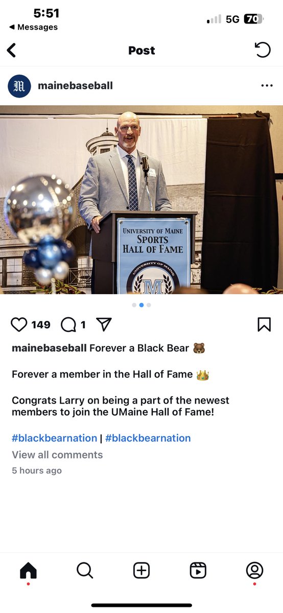 Congratulations Coach Thomas
Well deserved. 
#UmaineHOF