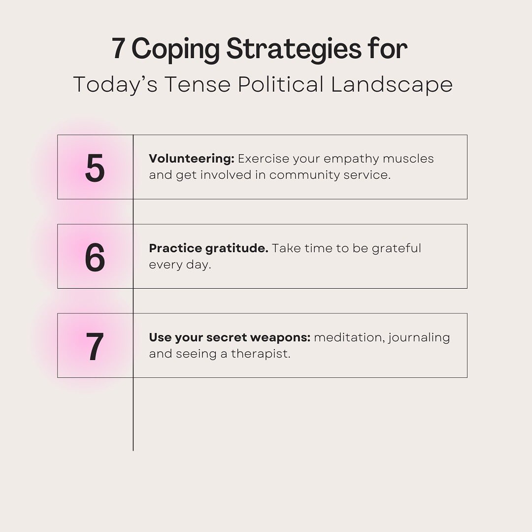 Seven coping strategies for a tense election season and emotionally charged political landscape.

Protect your mental health and emotional wellbeing with #SelfCare steps to counter political anxiety, news burnout and doomscrolling overload.

therapyfw.com/post/protectin…

#TherapyFW